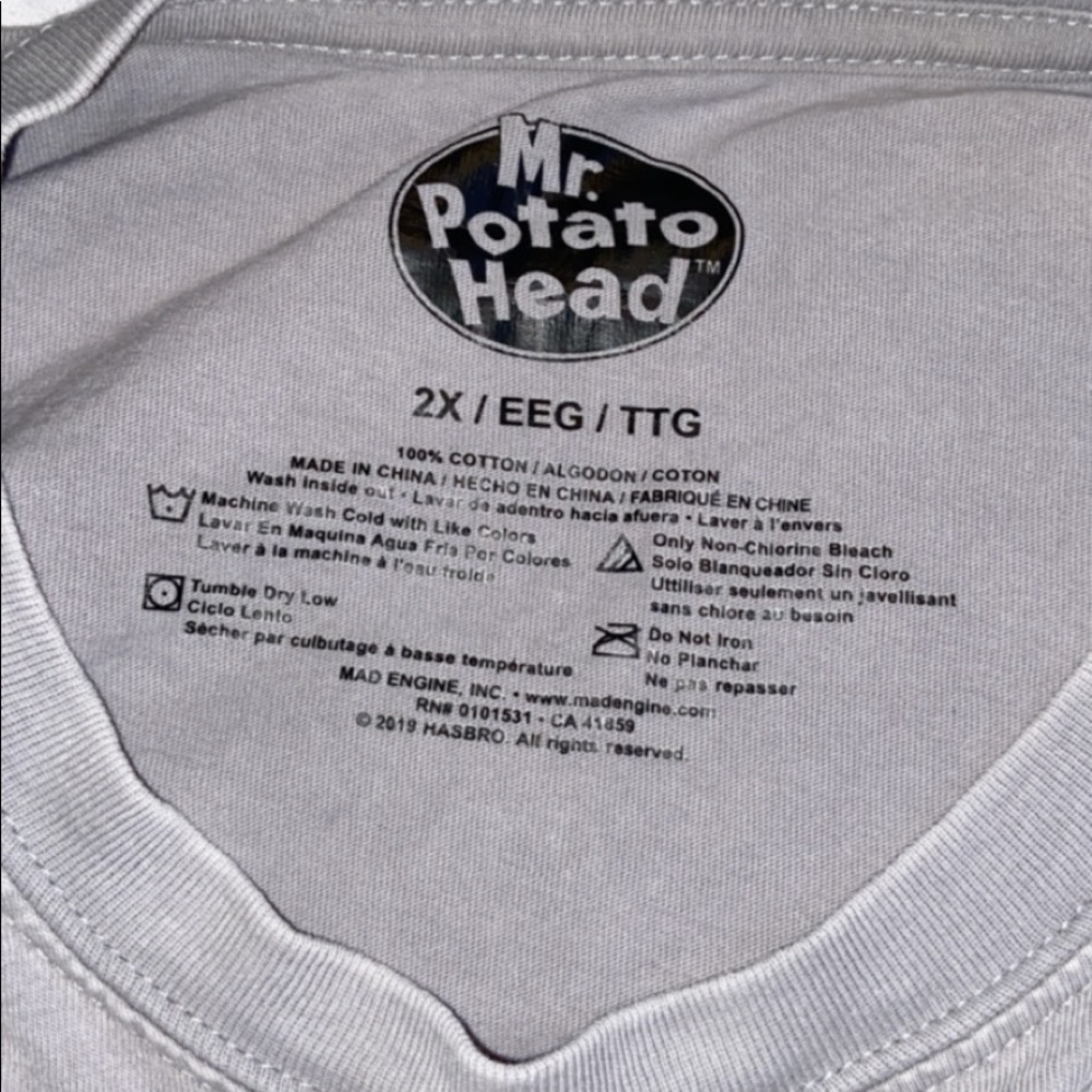 Mr. Potato Head crop top